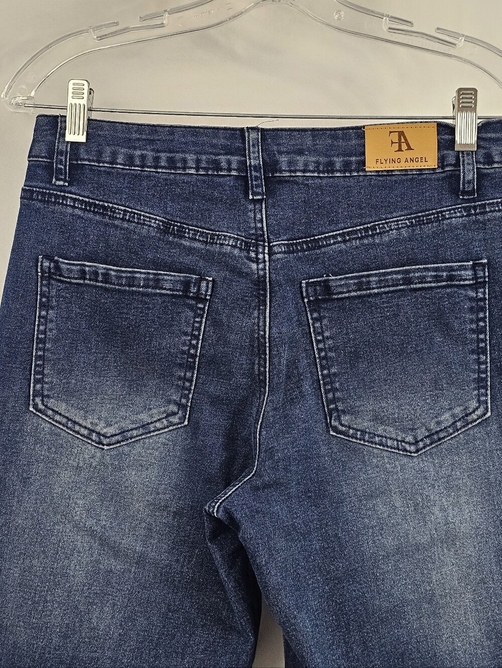 Flying Angel Heart Pocket High Rise Wide Leg Jeans, Sz 3/26 - Picture 4 of 12